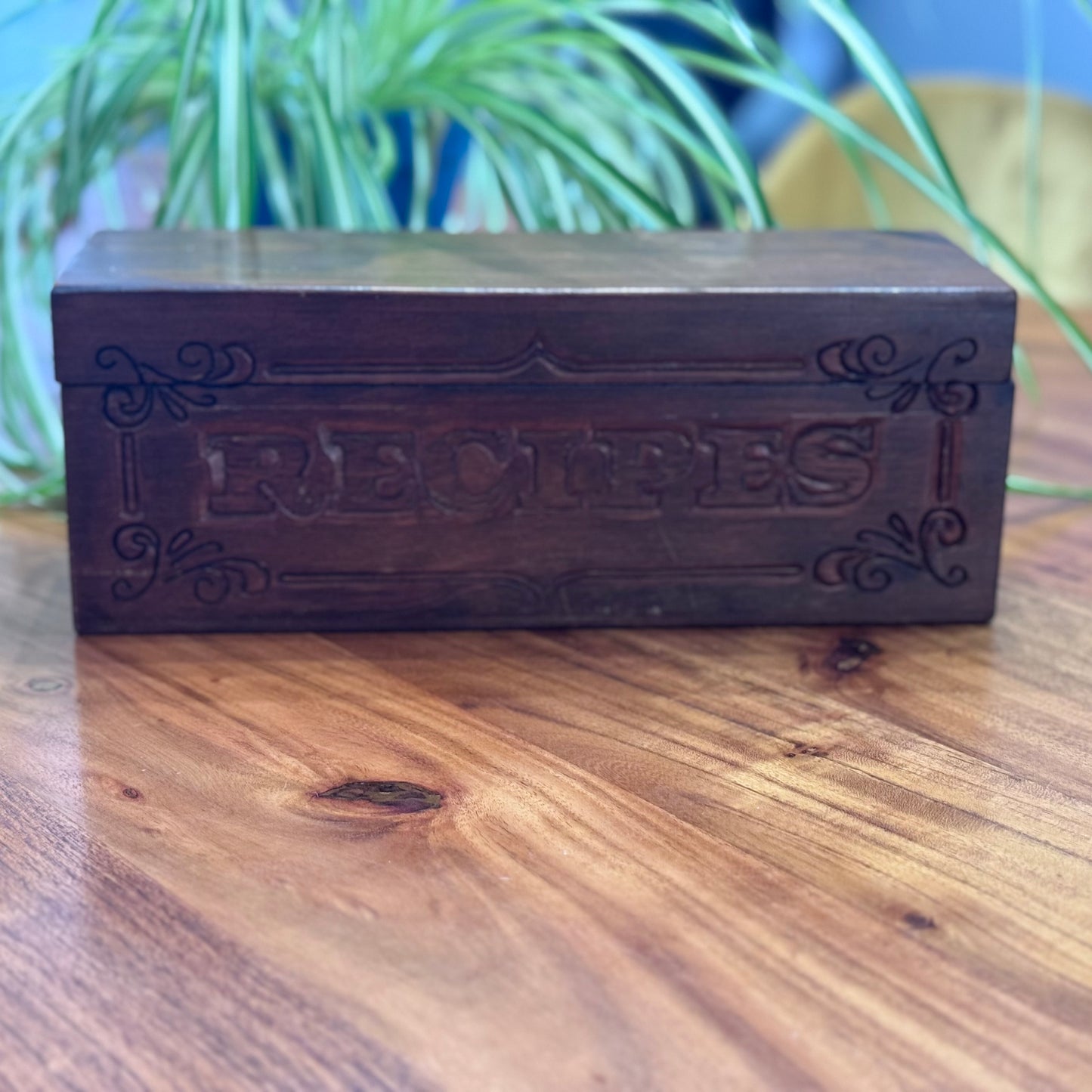 Wooden Recipes Box