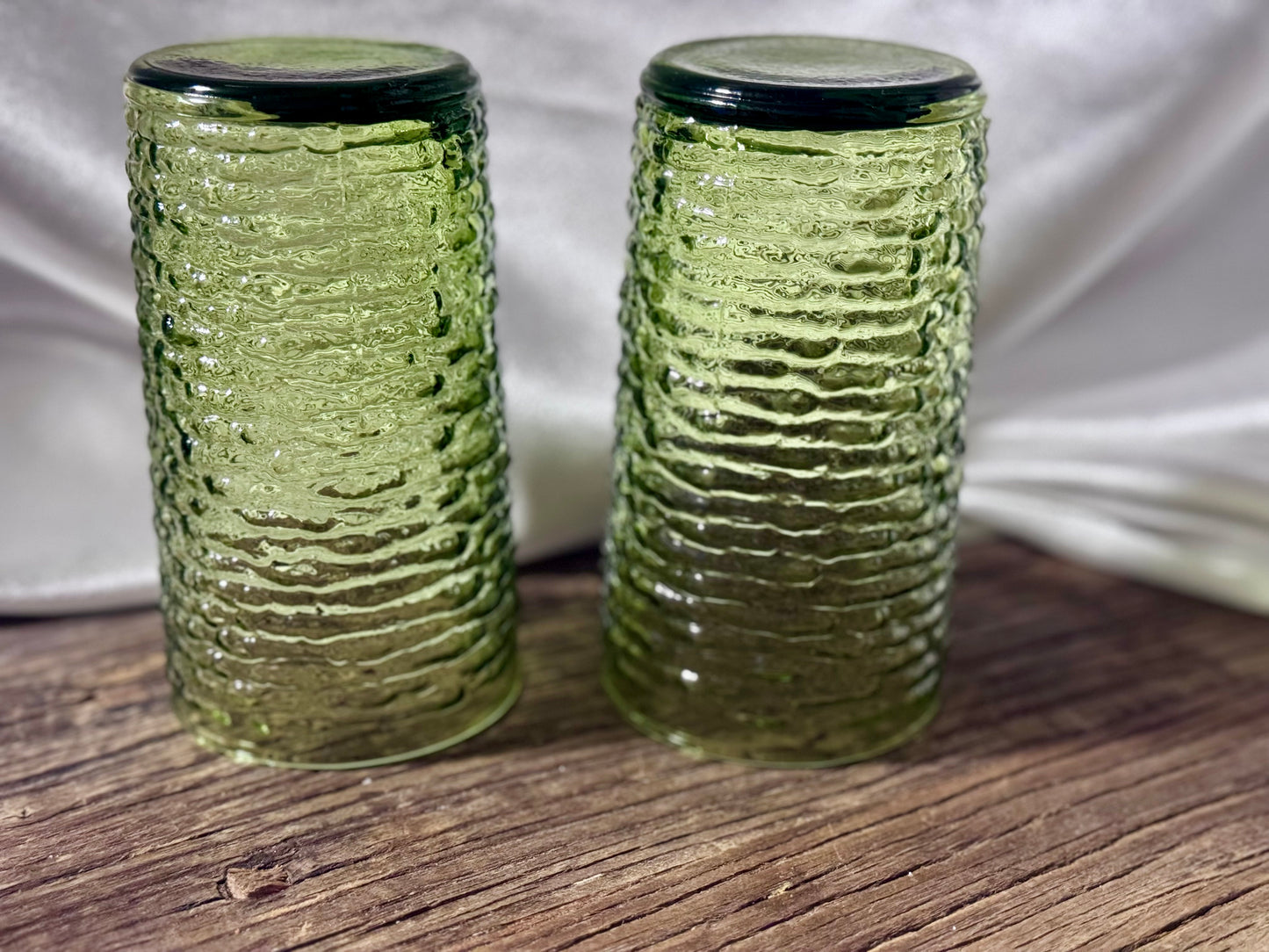 Anchor Hocking Soreno Avocado Green Highball Glasses