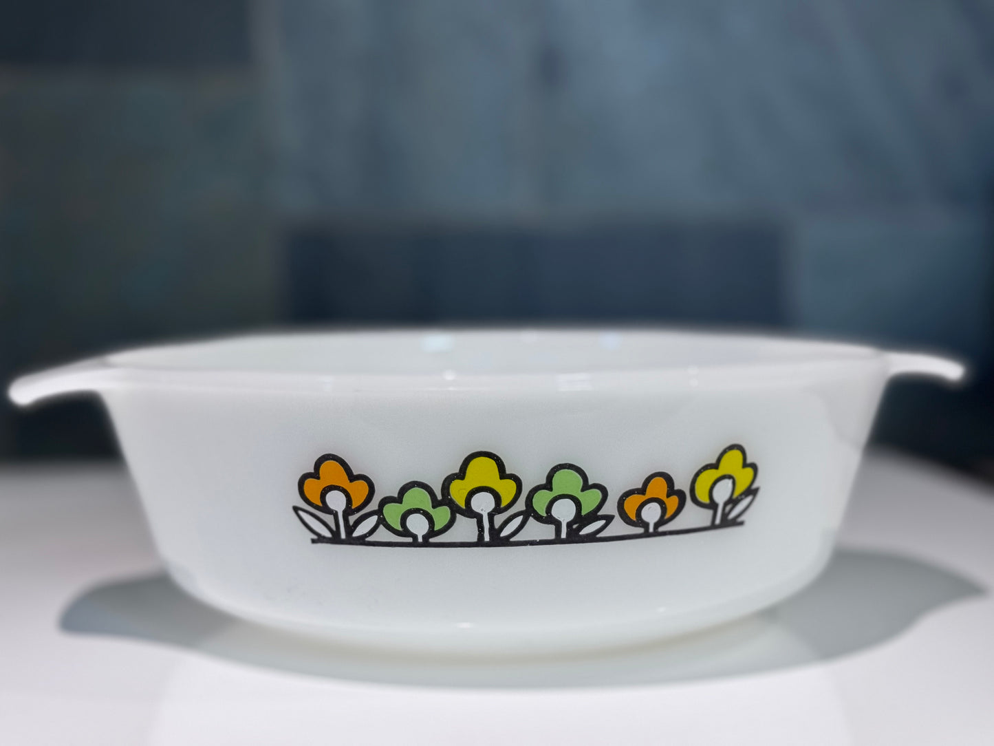 Anchor Hocking Fire-King "Summerfield" Round Casserole 1.5 QT
