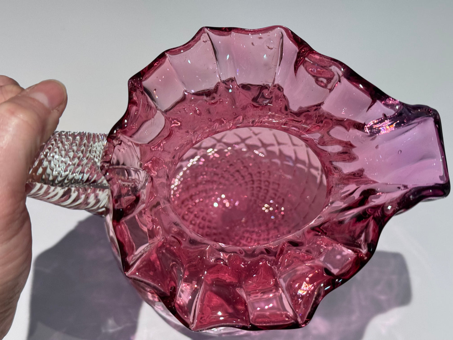 Cranberry Glass Pitcher Jug