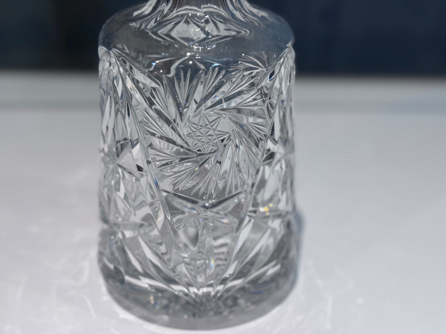Pinwheel Cut Crystal Decanter