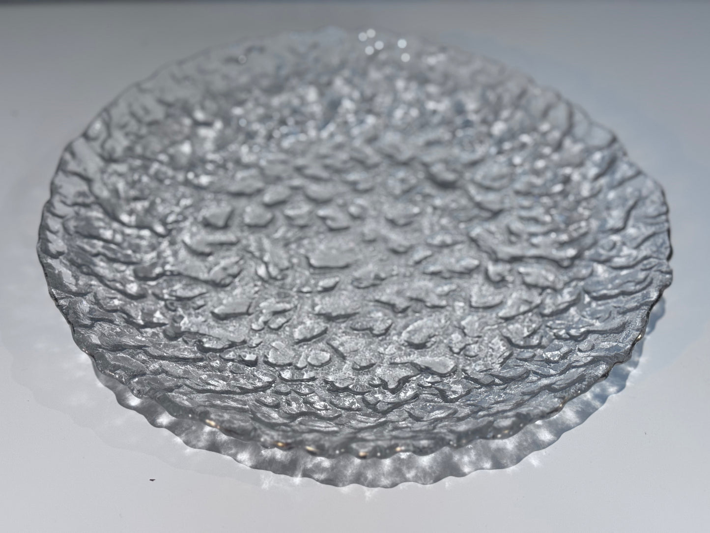 Scandinavian Ice Glass Serving Plate