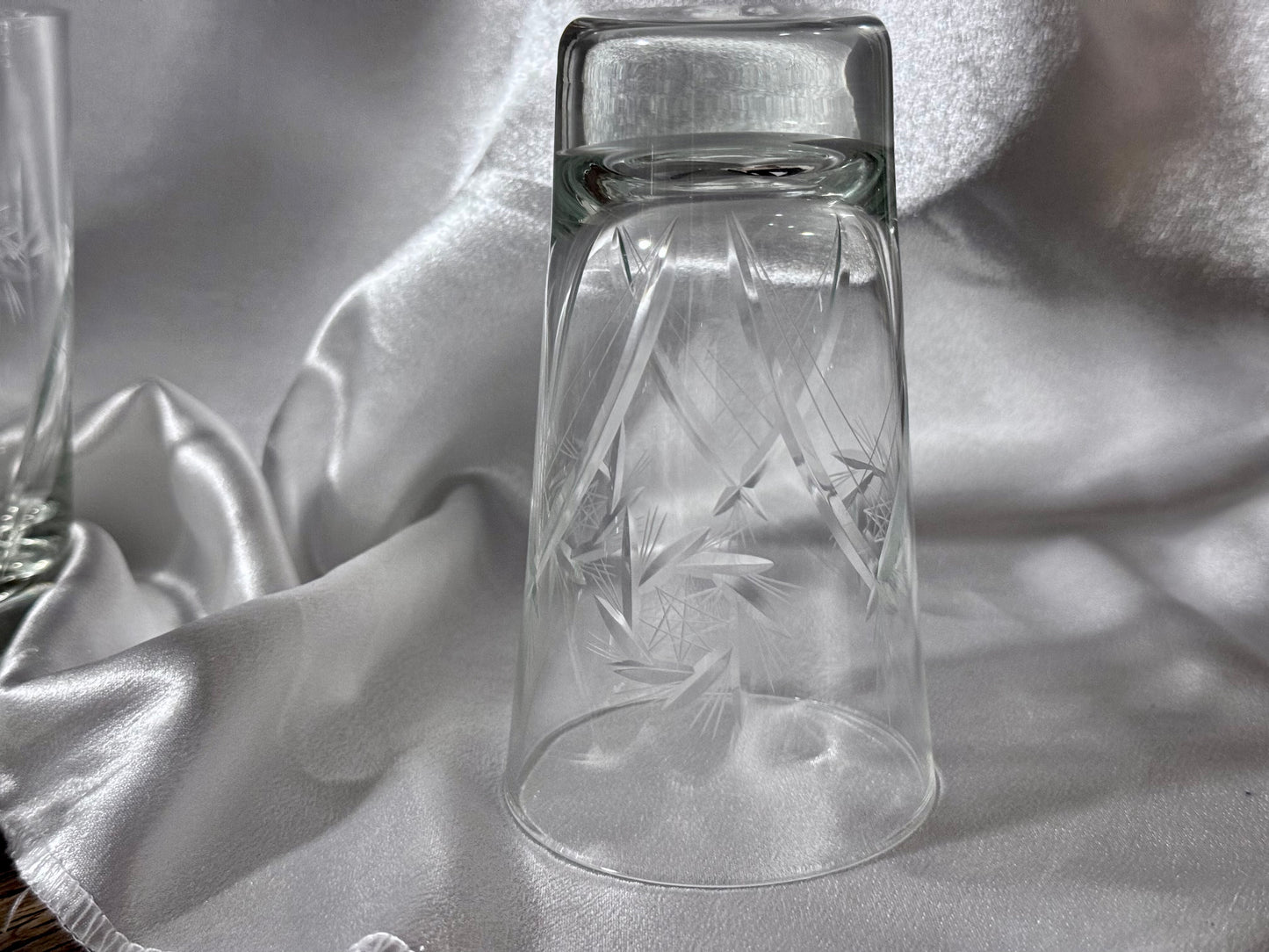 Cut Crystal Pinwheel Highball Glasses