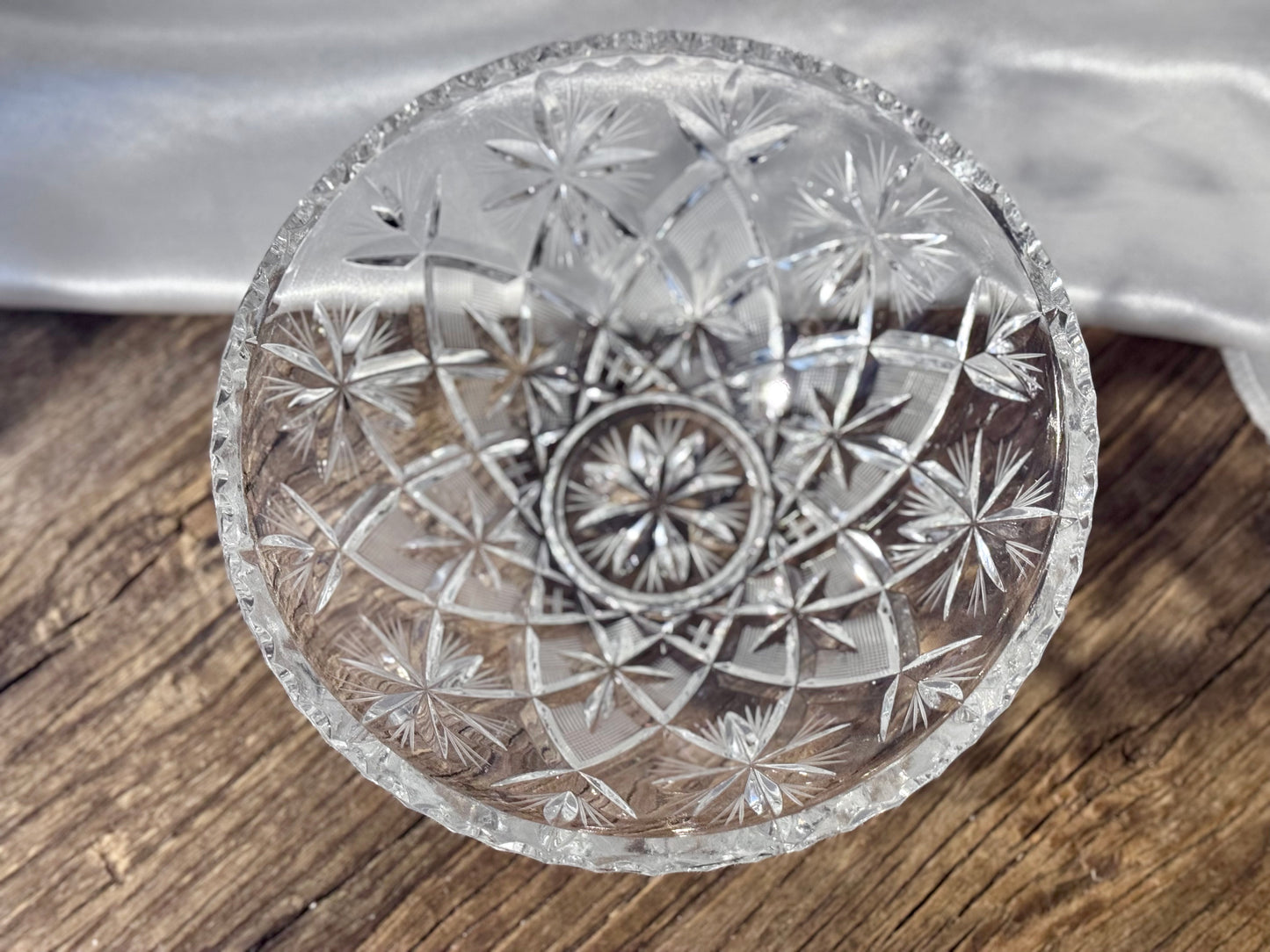 Bohemian Cut Crystal Fruit Bowl