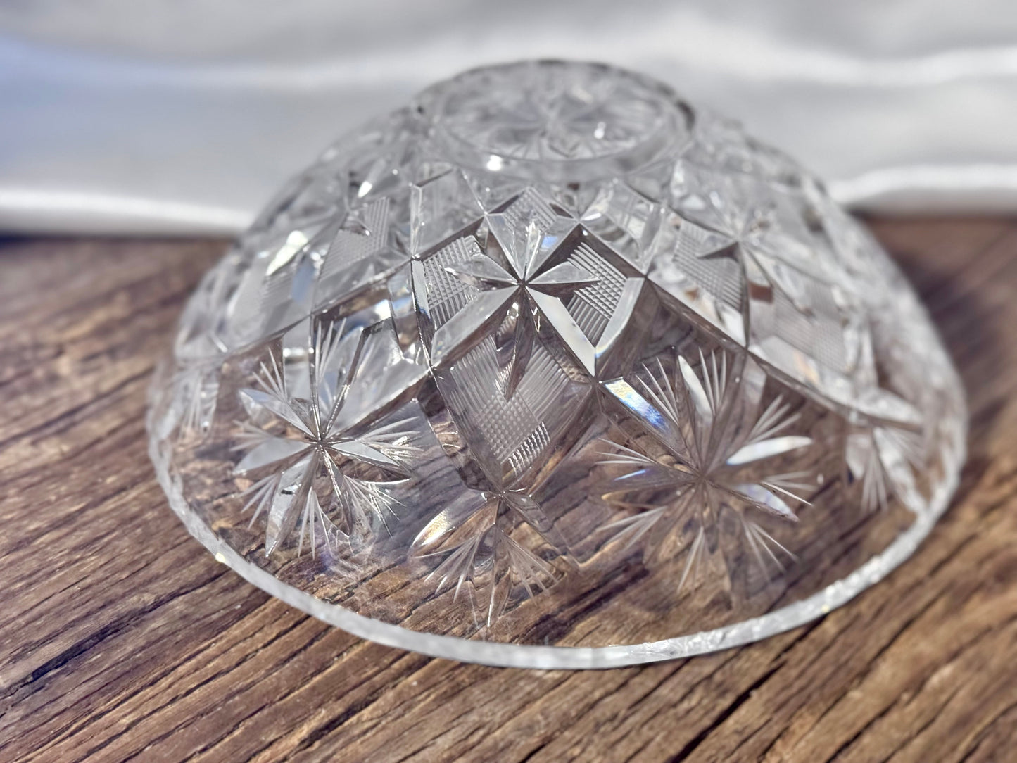 Bohemian Cut Crystal Fruit Bowl