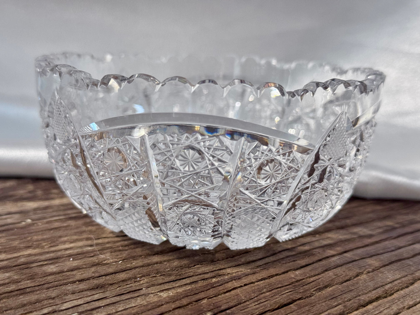 Cut Crystal Compote/Dessert Bowl