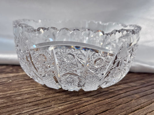 Cut Crystal Compote/Dessert Bowl