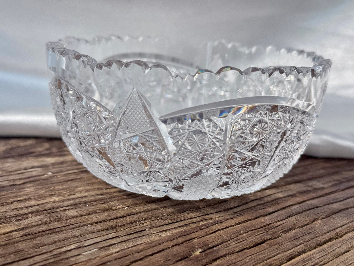 Cut Crystal Compote/Dessert Bowl