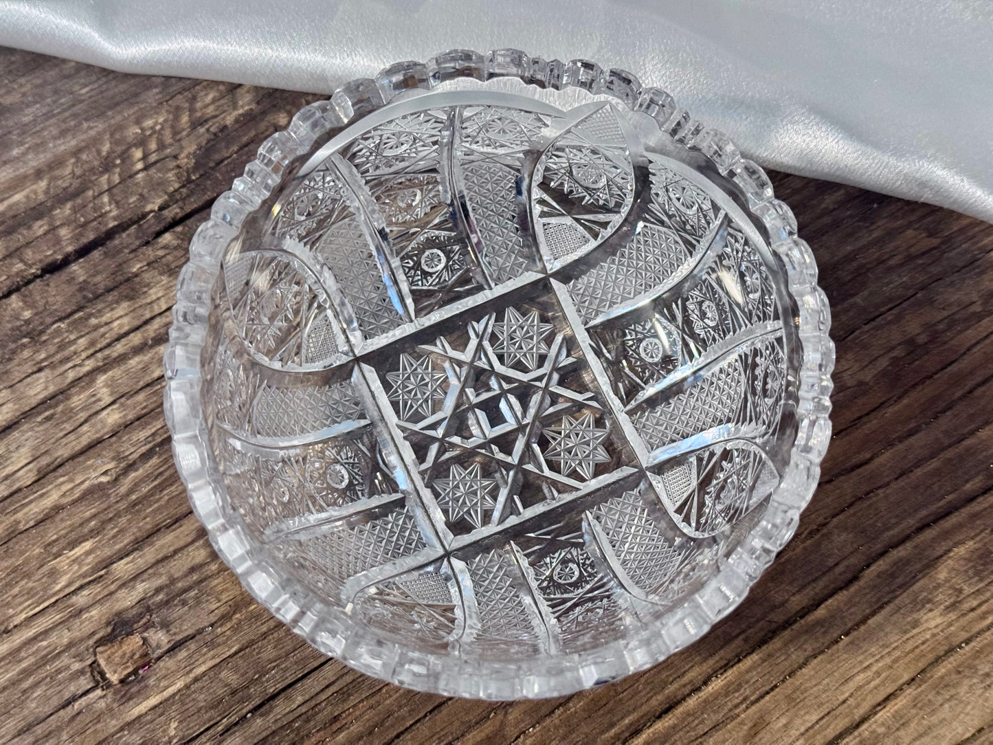 Cut Crystal Compote/Dessert Bowl