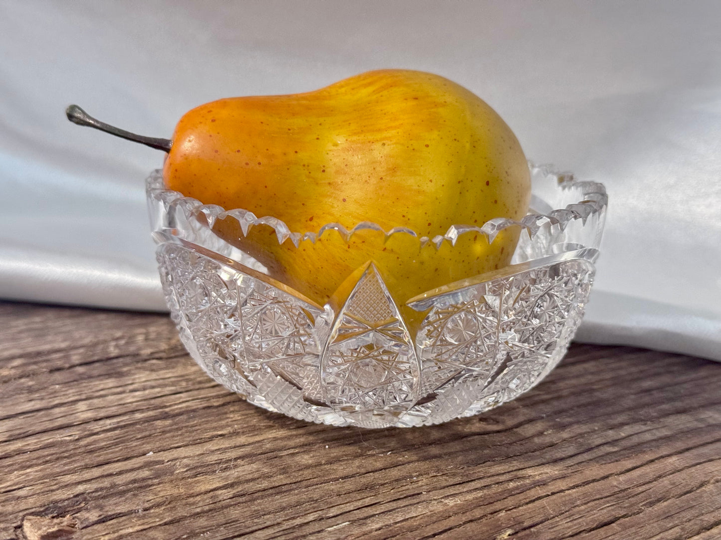 Cut Crystal Compote/Dessert Bowl
