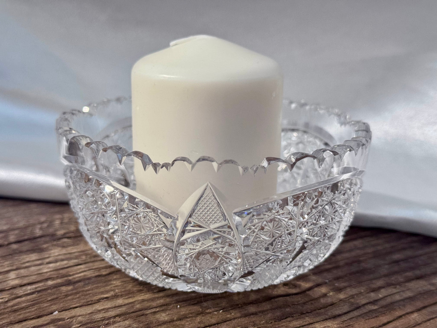 Cut Crystal Compote/Dessert Bowl