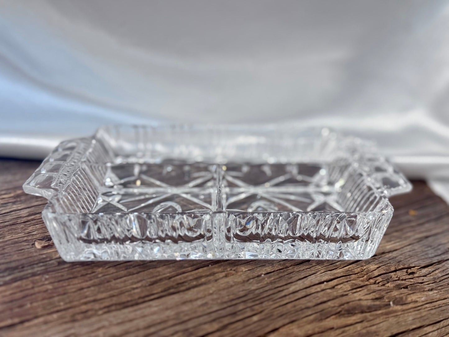 Cut Crystal Pickle Tray