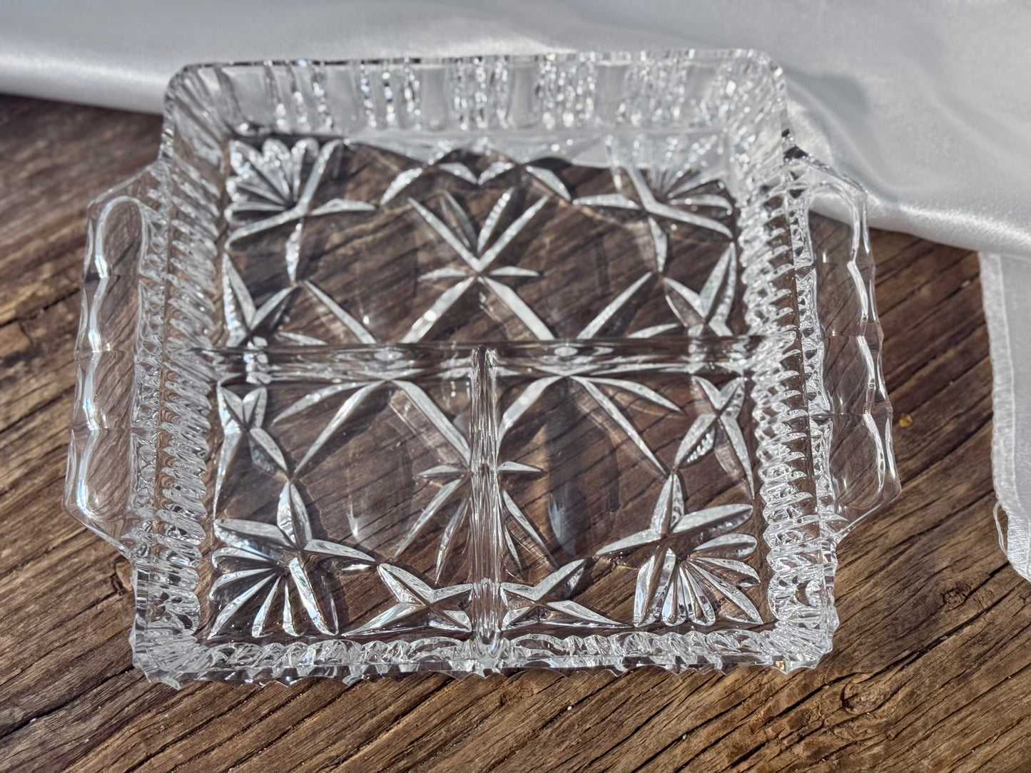 Cut Crystal Pickle Tray