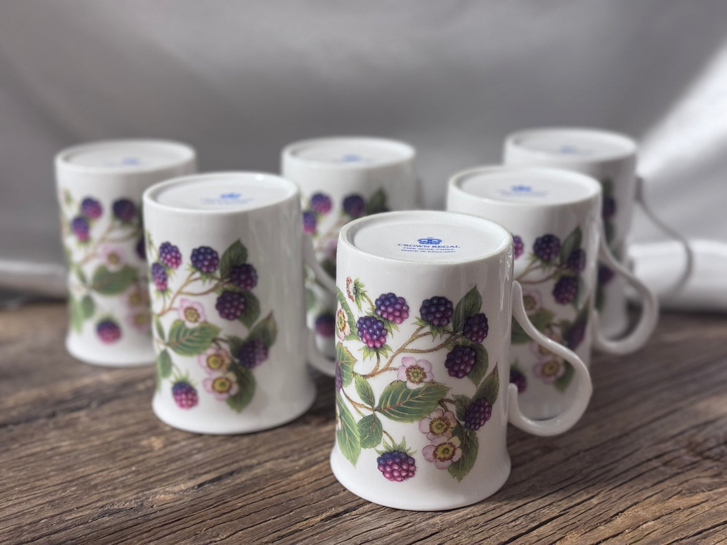 Crown Regal "Blackberry/Brambleberry" Fine Bone China Mug
