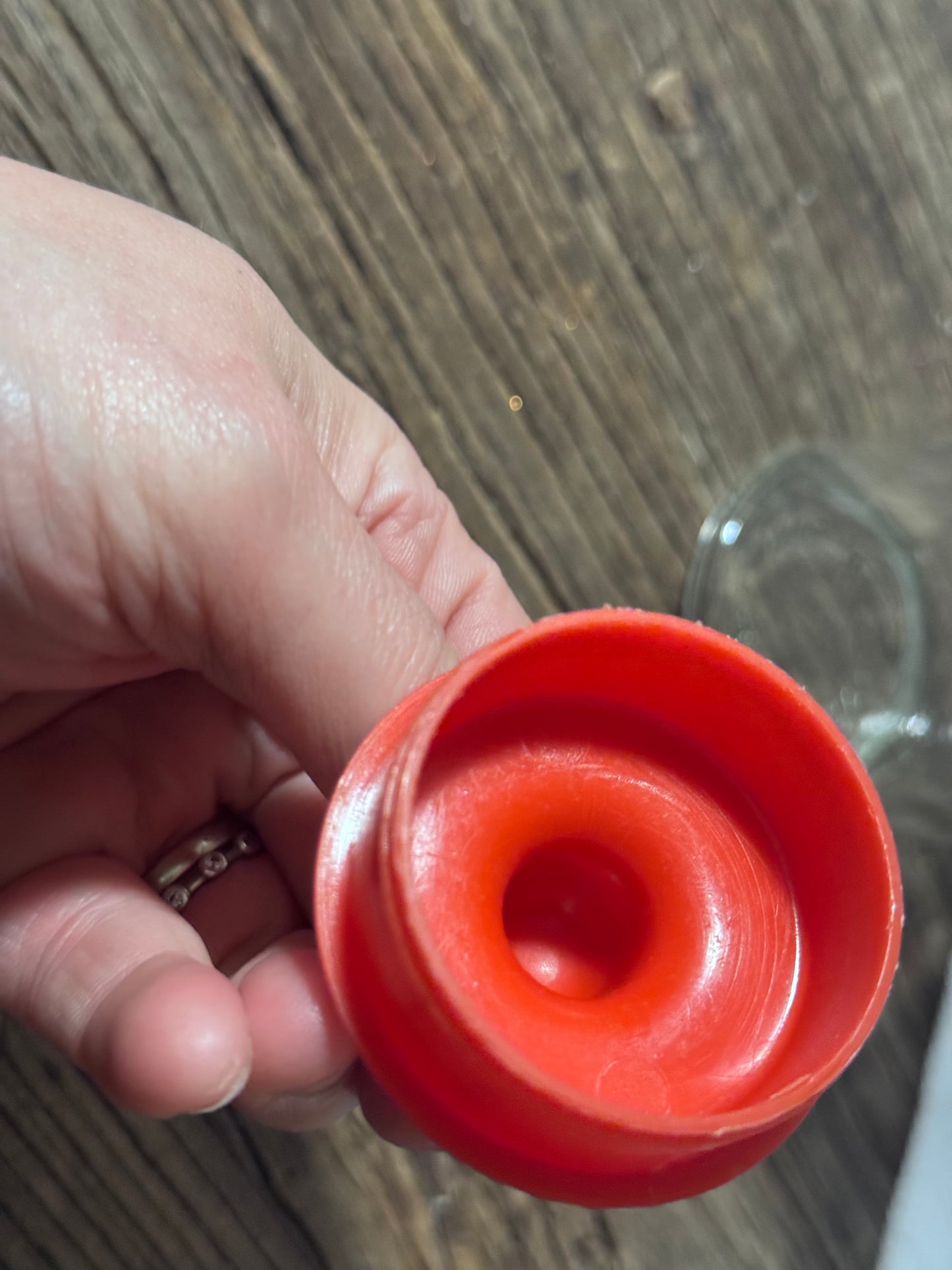 Apothecary Red Lided Jar England