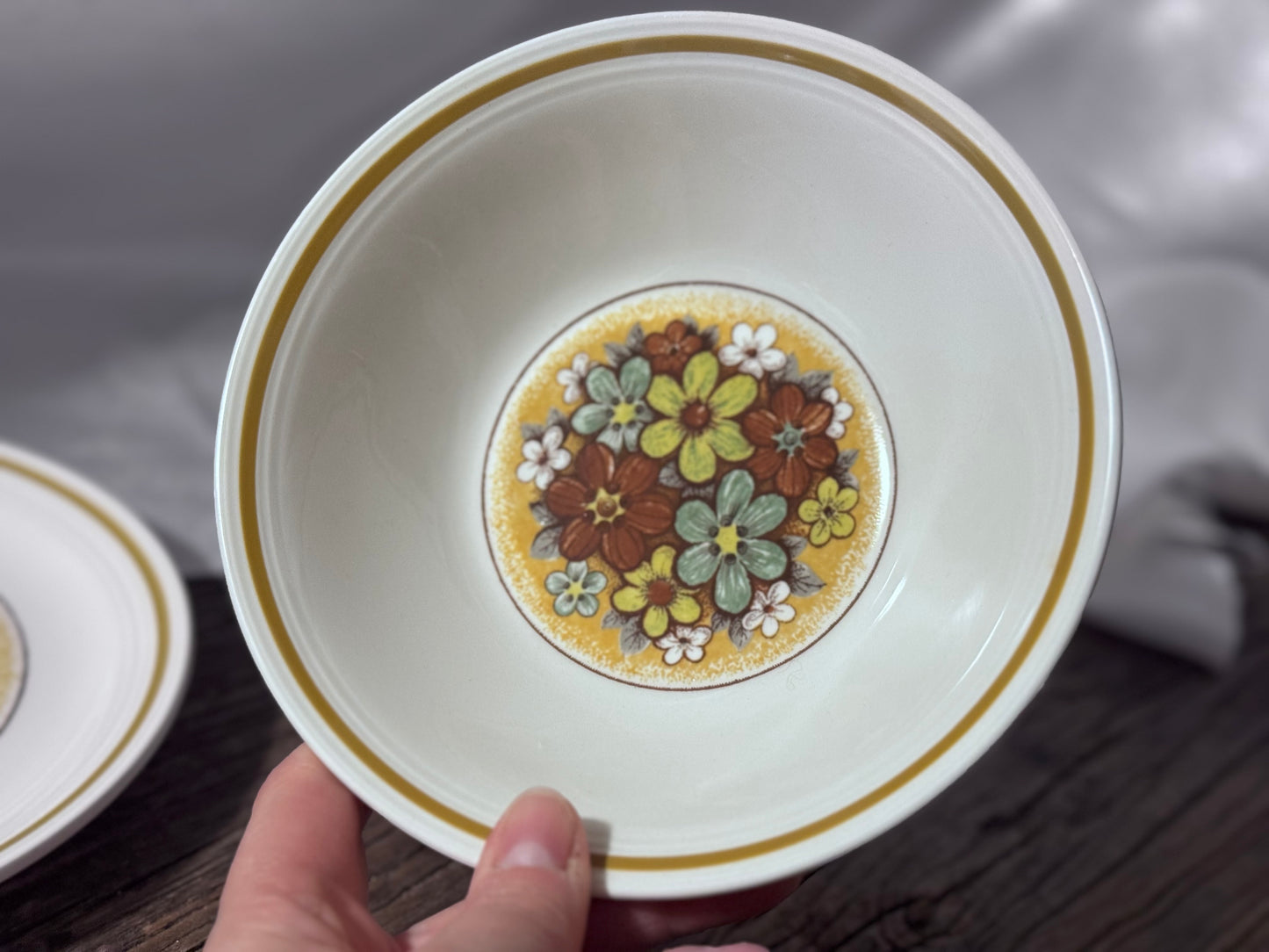 'SIENNA' Ironstone Ware Bowl & Saucer MYOTT England