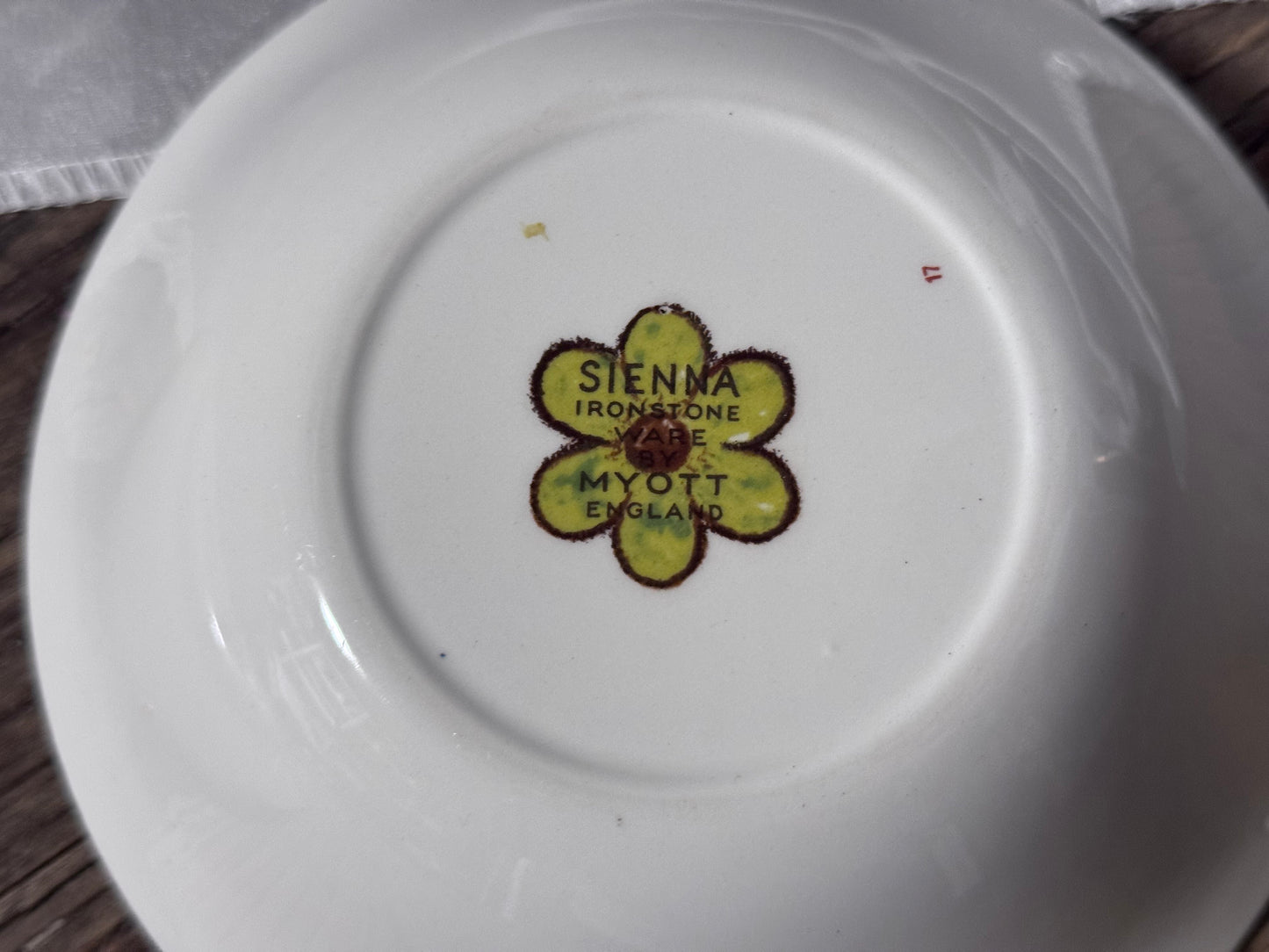 'SIENNA' Ironstone Ware Bowl & Saucer MYOTT England