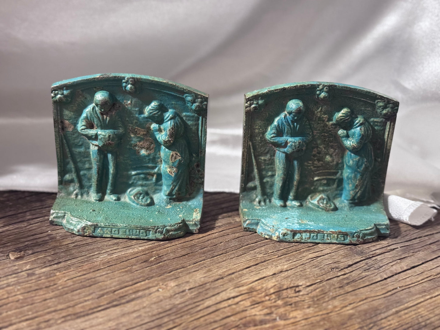 ANGELUS Cast Iron Book Ends