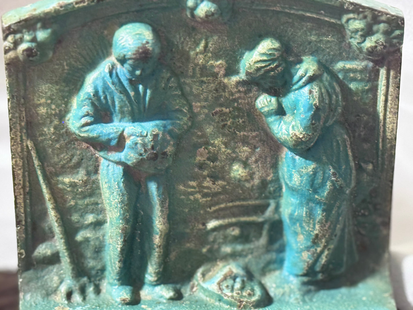 ANGELUS Cast Iron Book Ends