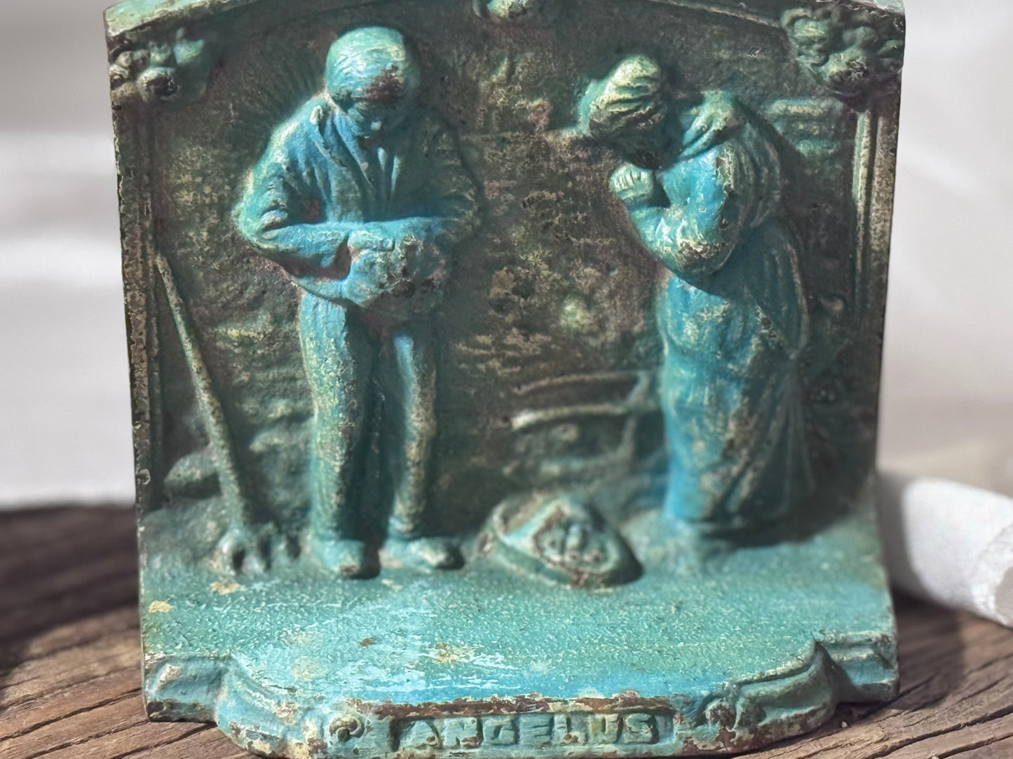 ANGELUS Cast Iron Book Ends