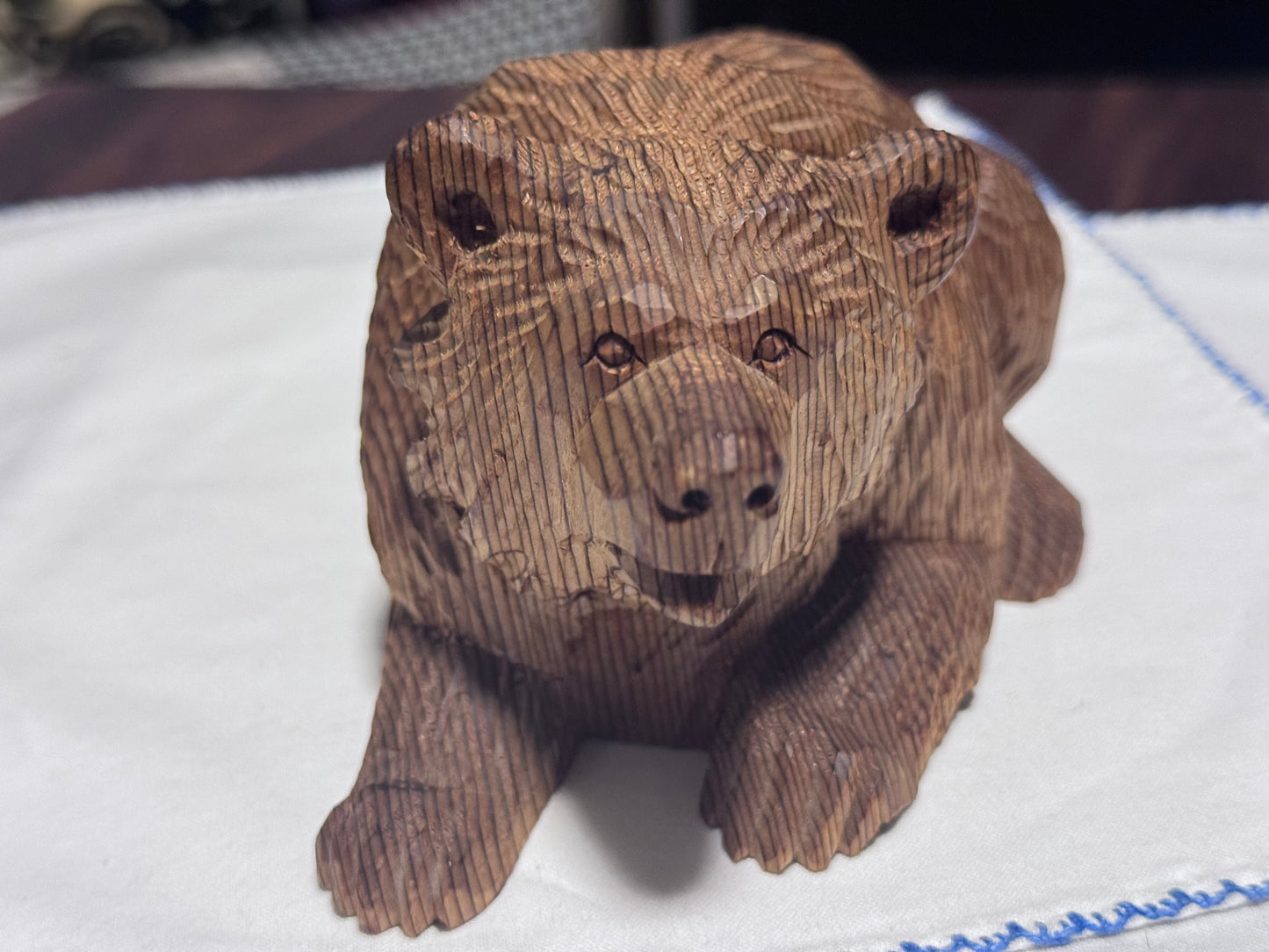 Hand Carved Kadian Crafts LTD Sitting Bear