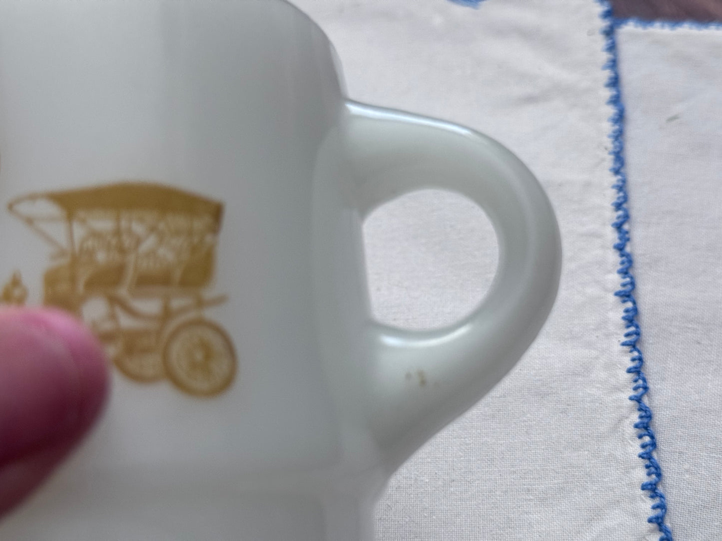 Fire King Vintage Car Mug