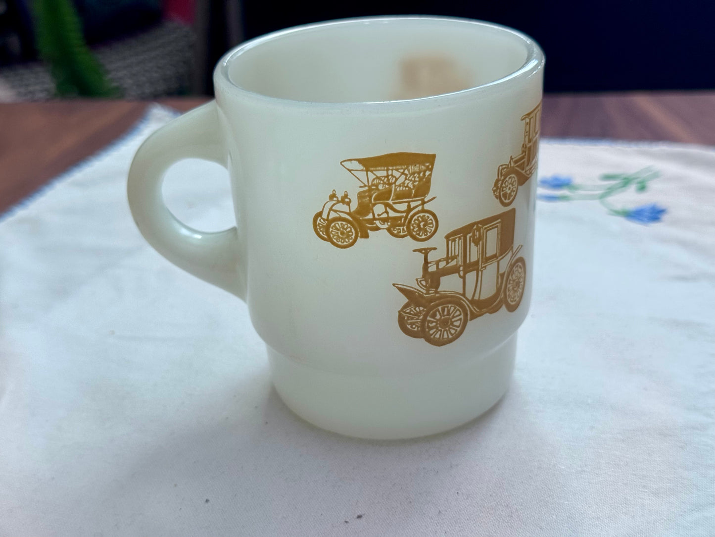 Fire King Vintage Car Mug