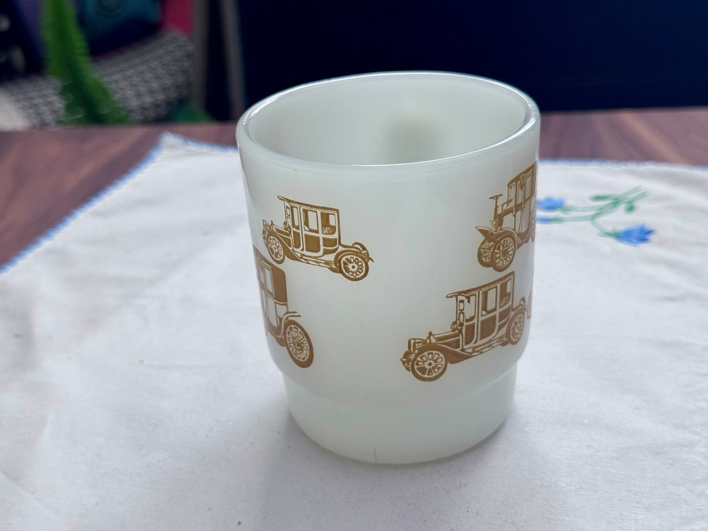 Fire King Vintage Car Mug