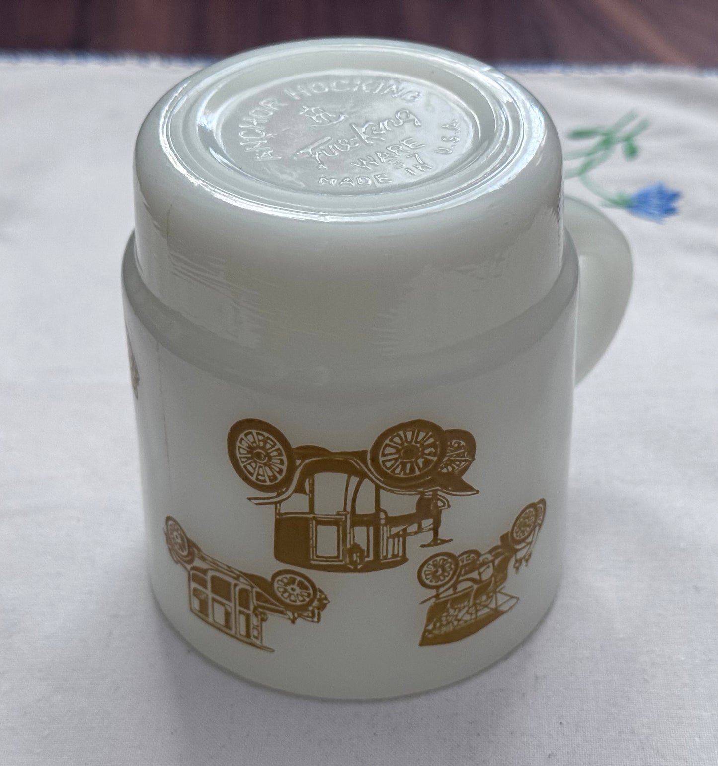 Fire King Vintage Car Mug