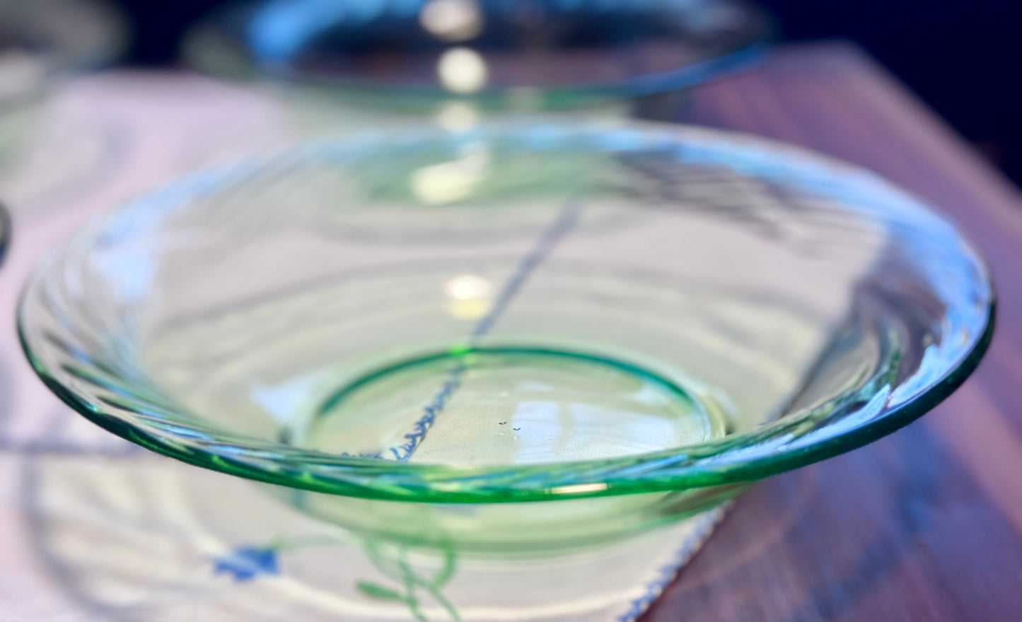 Green Glass Pyrex Bowls