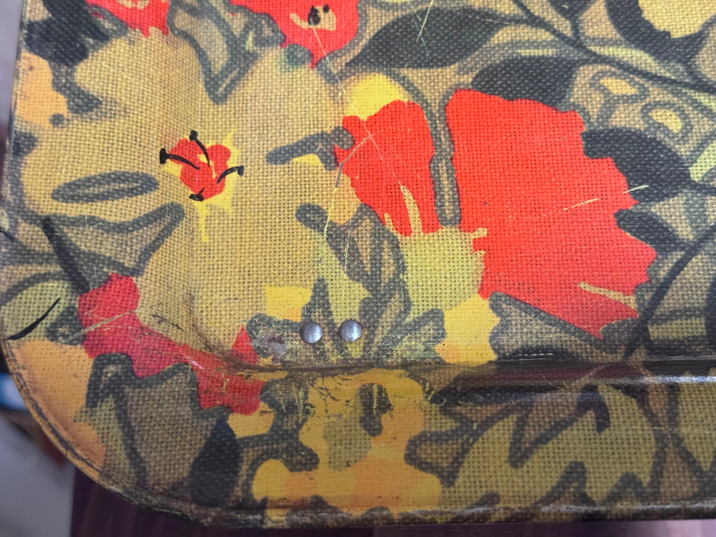 Floral Metal Serving Tray