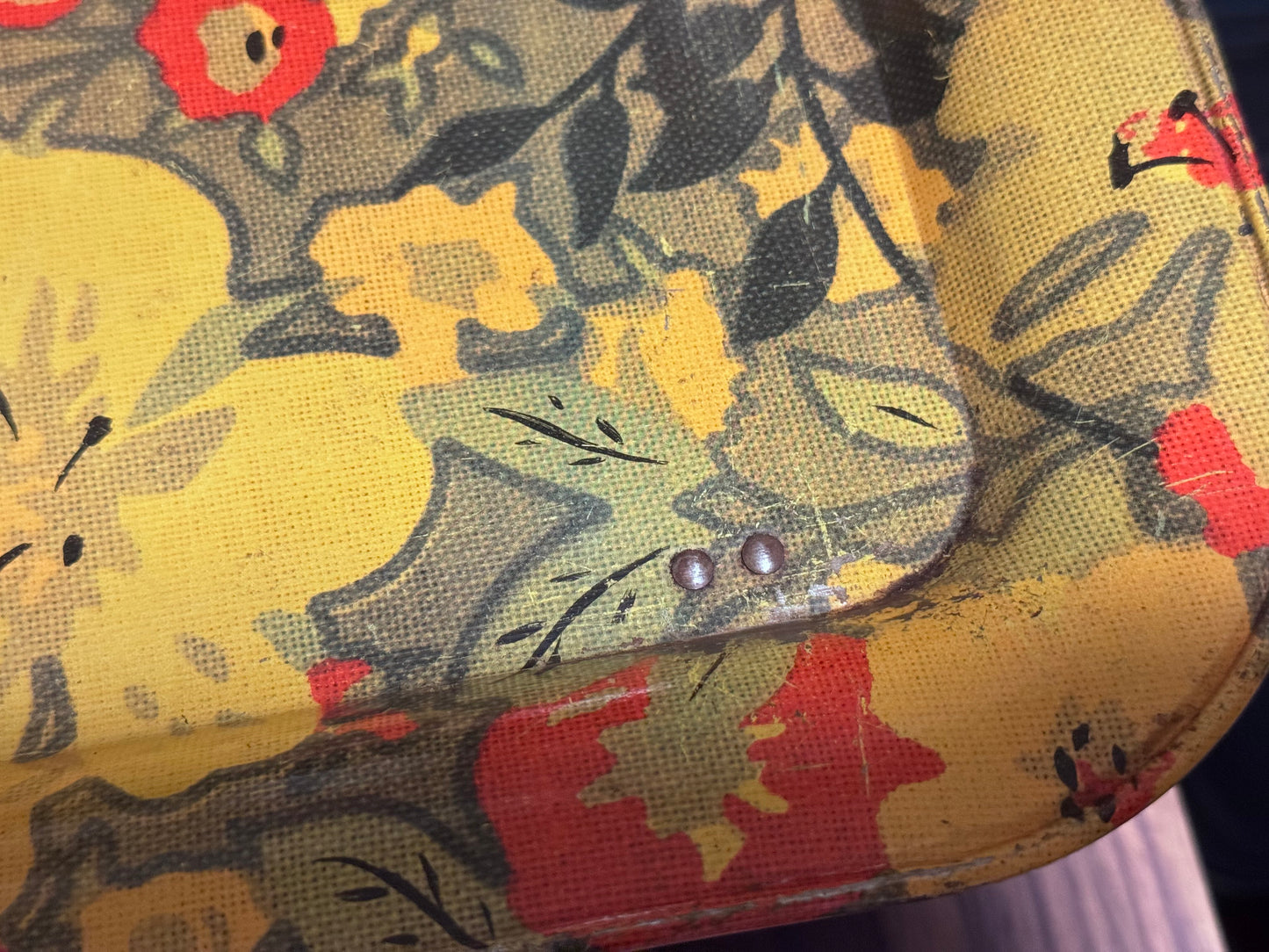 Floral Metal Serving Tray