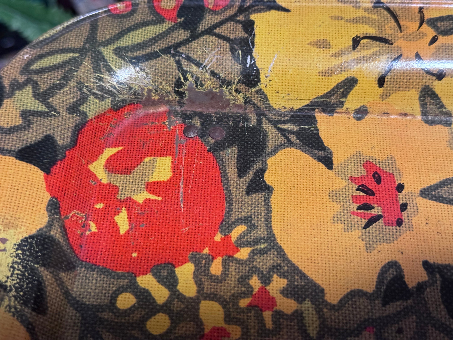 Floral Metal Serving Tray