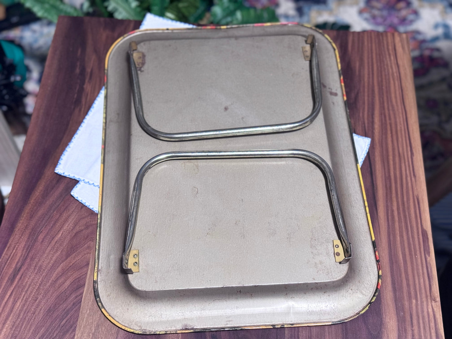Floral Metal Serving Tray