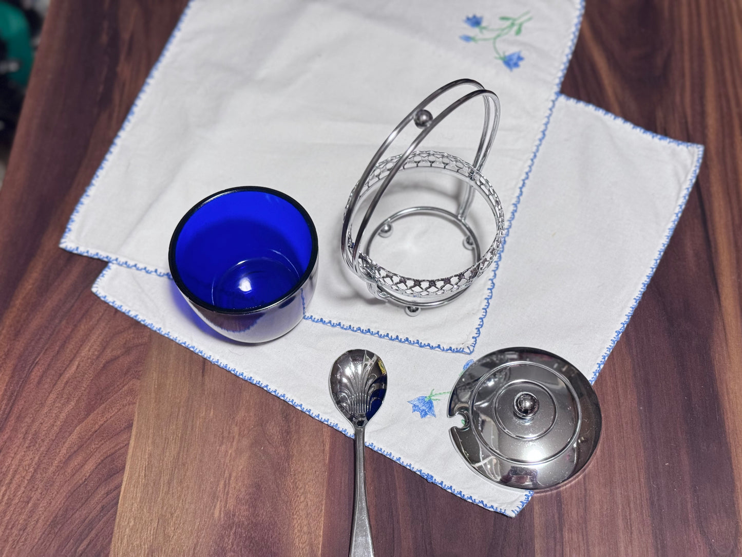 Chrome Plate Sugar Bowl/Jam Bowl