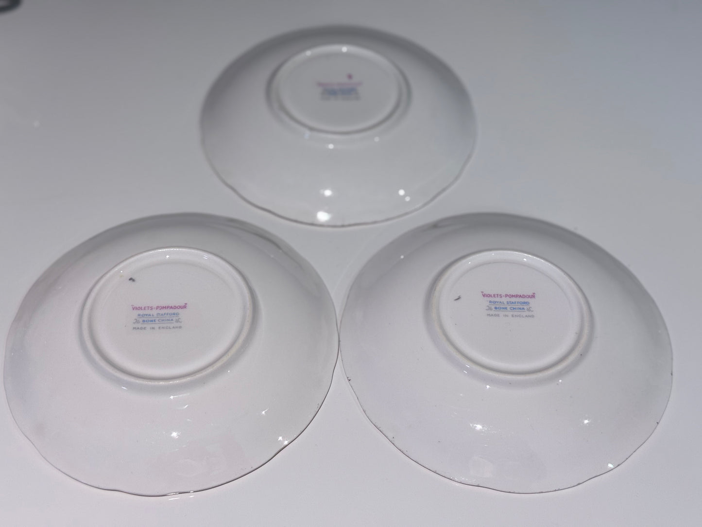 Royal Stafford 'Violets Pompadour' Fine Bone China Tea Cup and Saucer