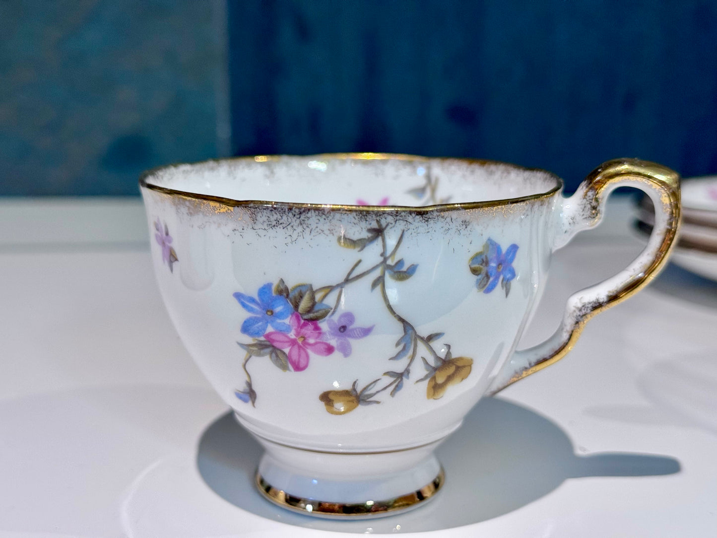 Royal Stafford 'Violets Pompadour' Fine Bone China Tea Cup and Saucer
