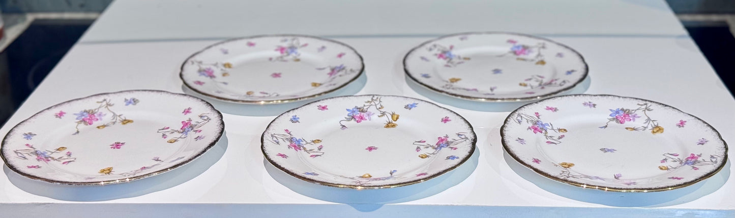 Royal Stafford 'Violets-Pompadour' Bread & Butter Plates