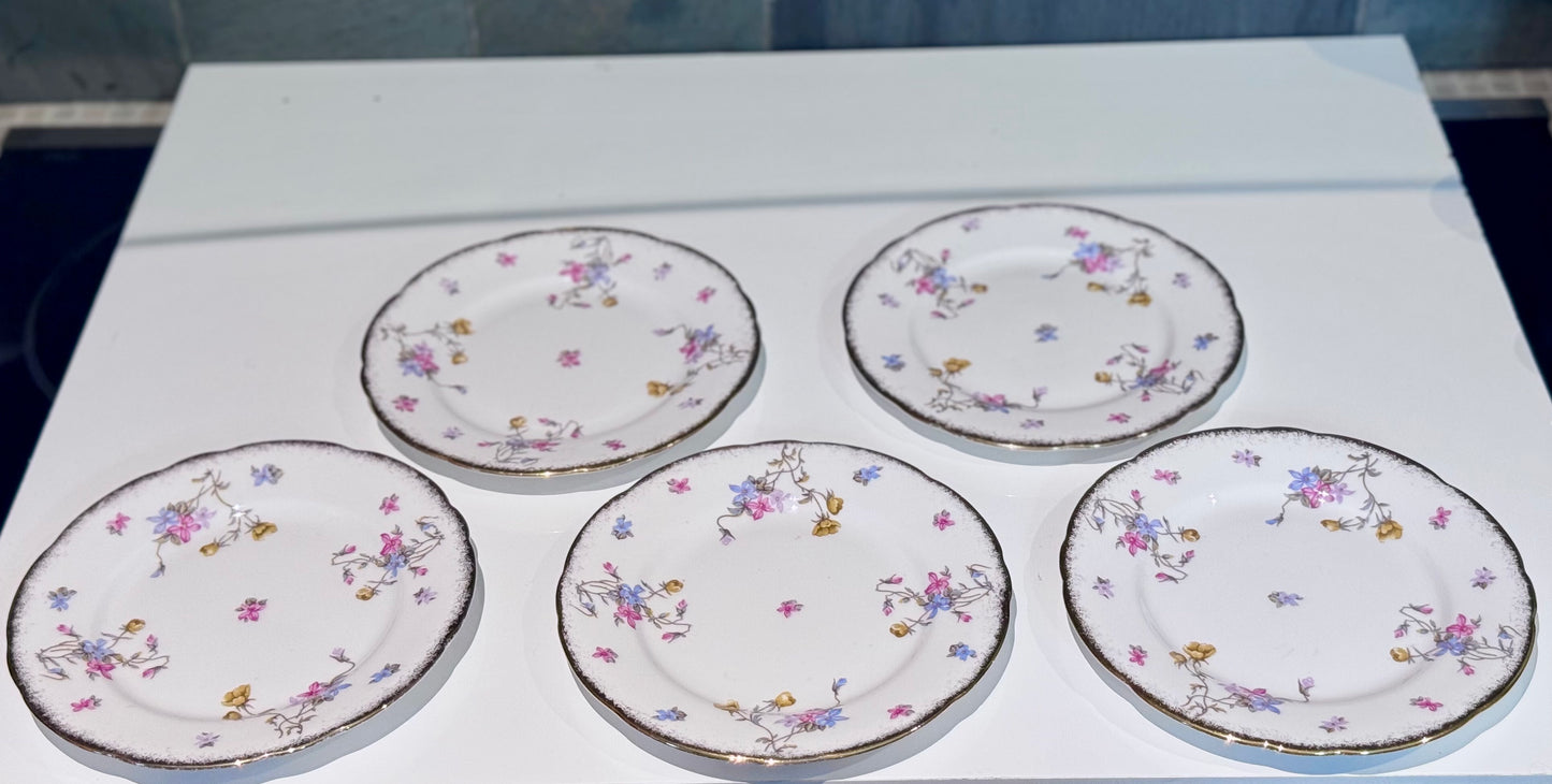 Royal Stafford 'Violets-Pompadour' Bread & Butter Plates