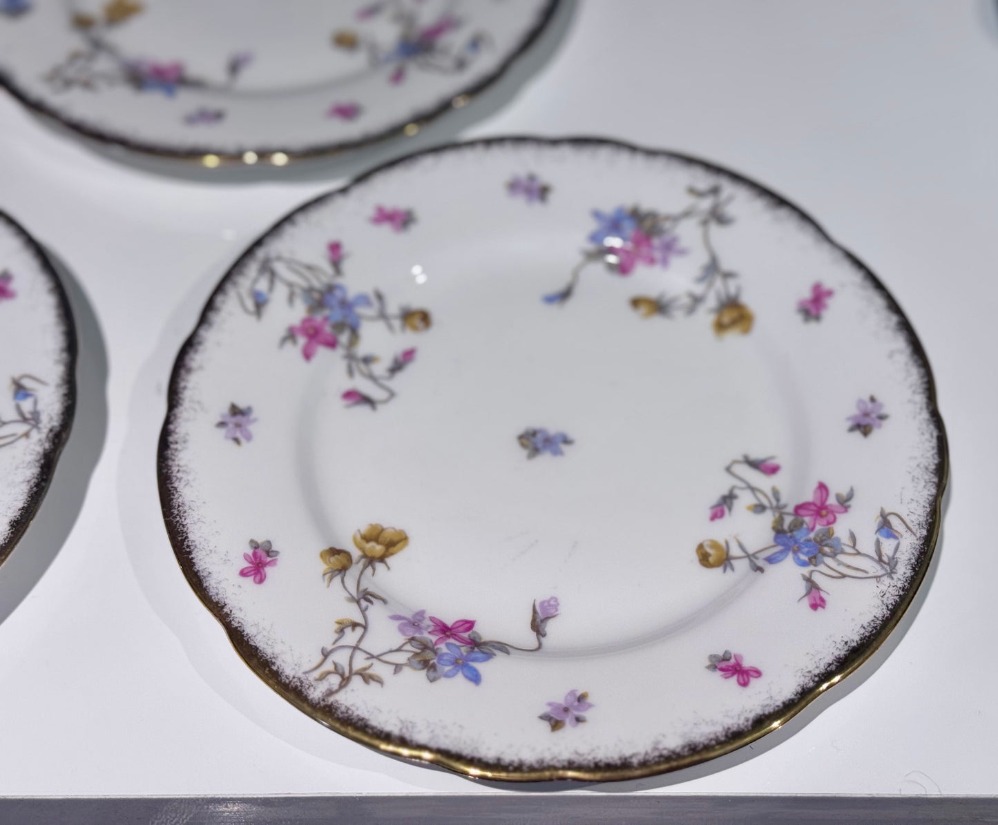 Royal Stafford 'Violets-Pompadour' Bread & Butter Plates