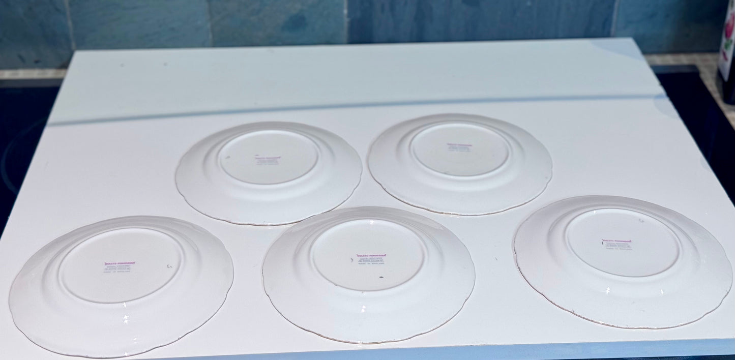 Royal Stafford 'Violets-Pompadour' Bread & Butter Plates