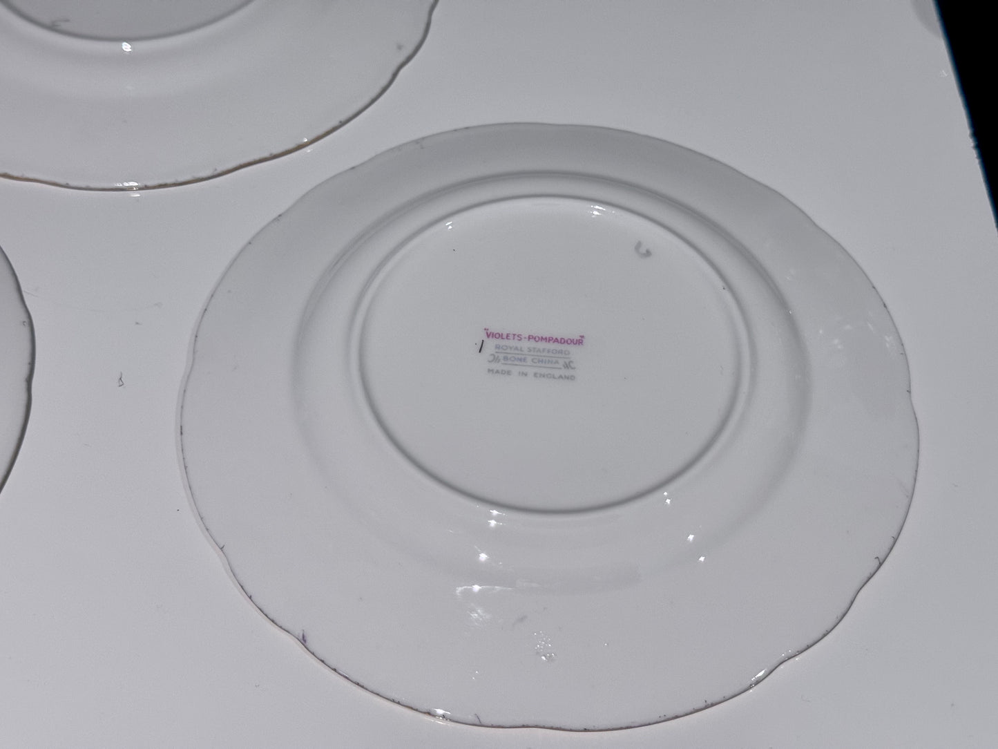 Royal Stafford 'Violets-Pompadour' Bread & Butter Plates