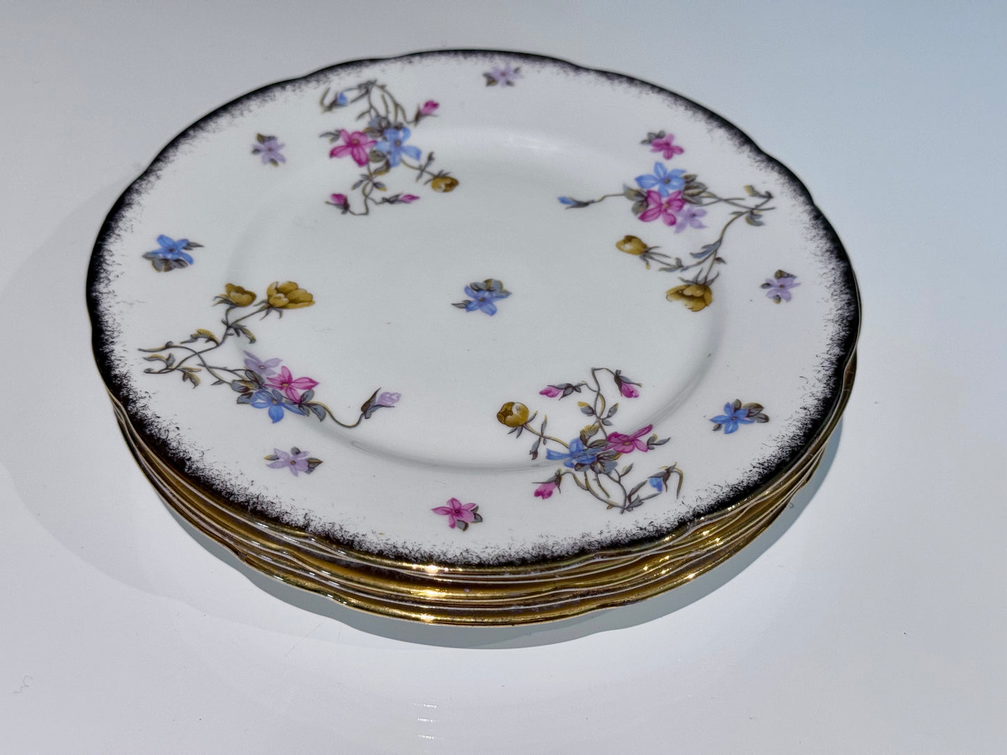 Royal Stafford 'Violets-Pompadour' Bread & Butter Plates