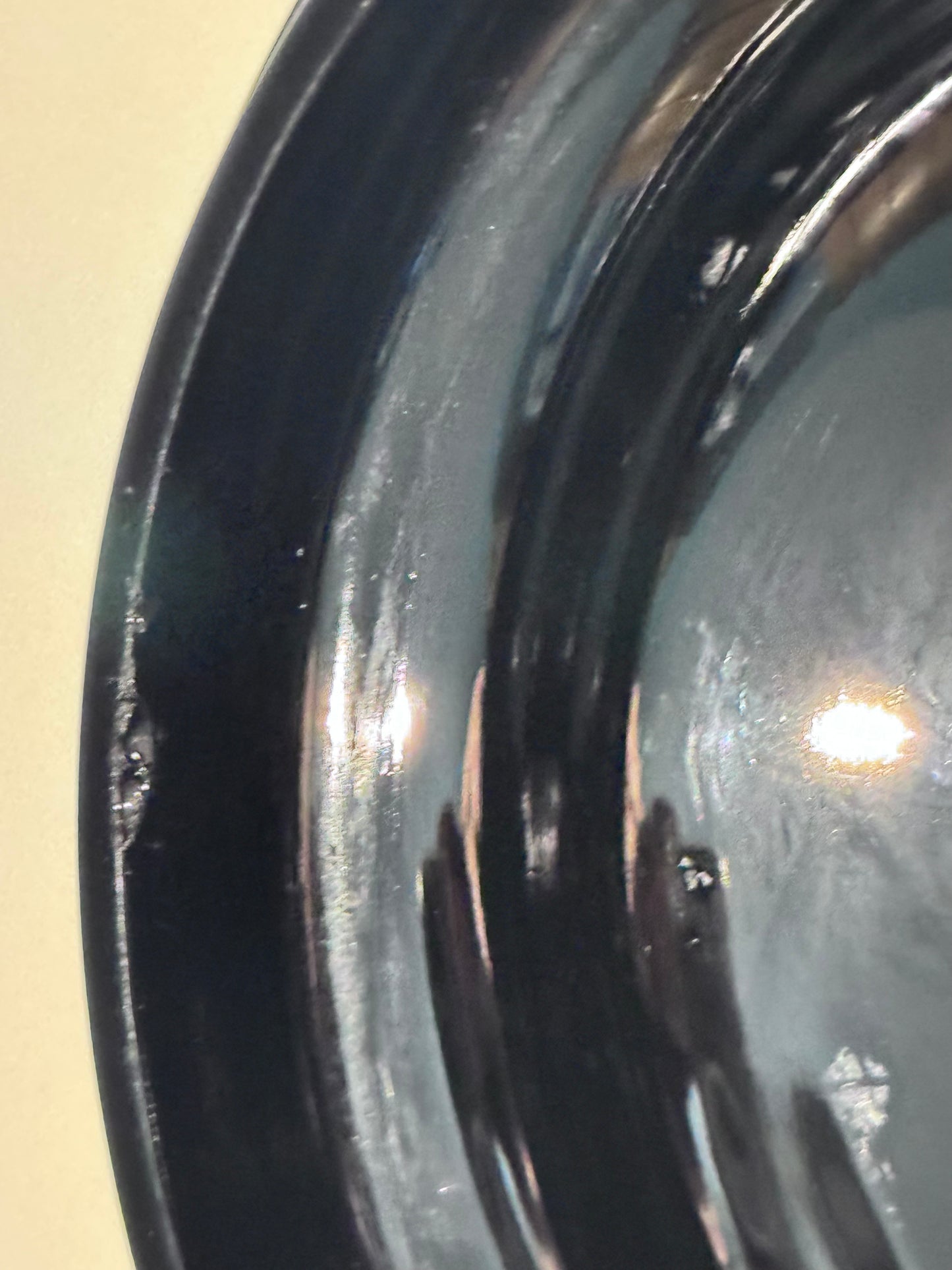 AVON Black Glass Ginger Jar