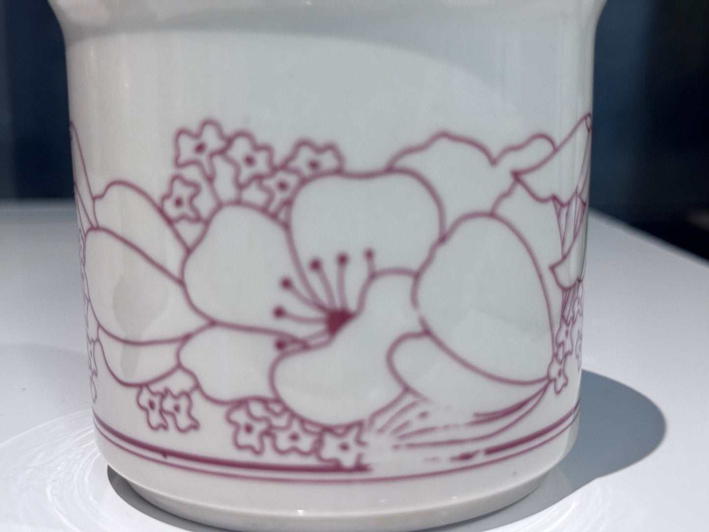 Red Floral Print Made in England Mugs