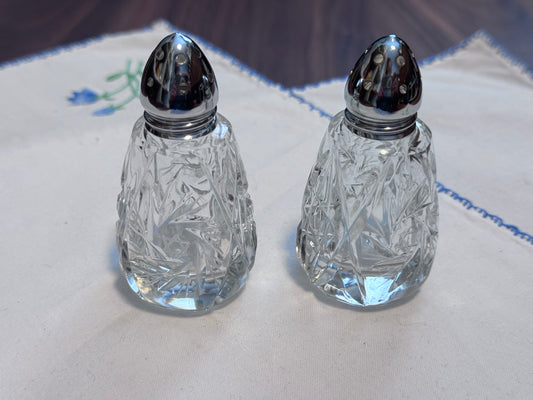 Bohemia Glass 'Star of David' Salt & Pepper Shakers