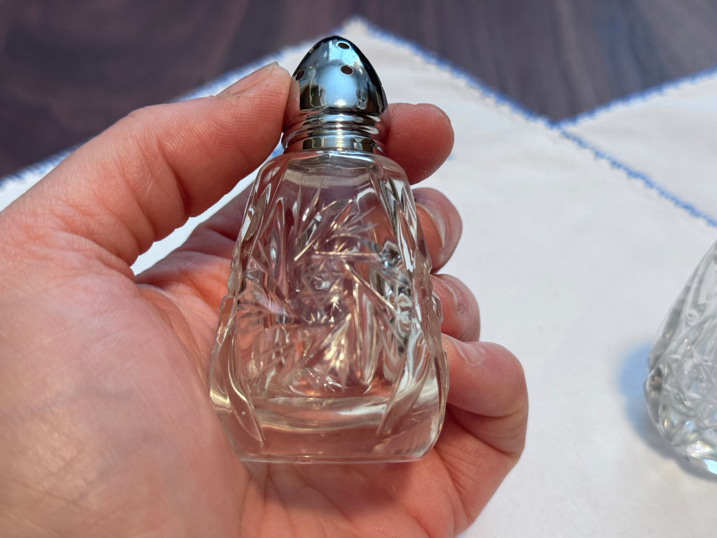 Bohemia Glass 'Star of David' Salt & Pepper Shakers