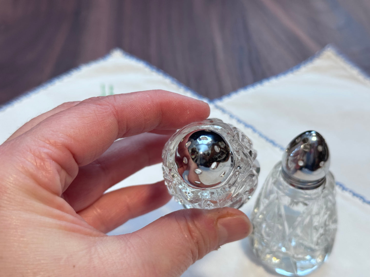 Bohemia Glass 'Star of David' Salt & Pepper Shakers
