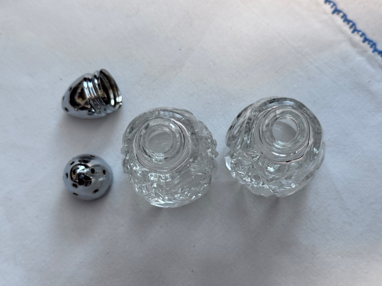 Bohemia Glass 'Star of David' Salt & Pepper Shakers