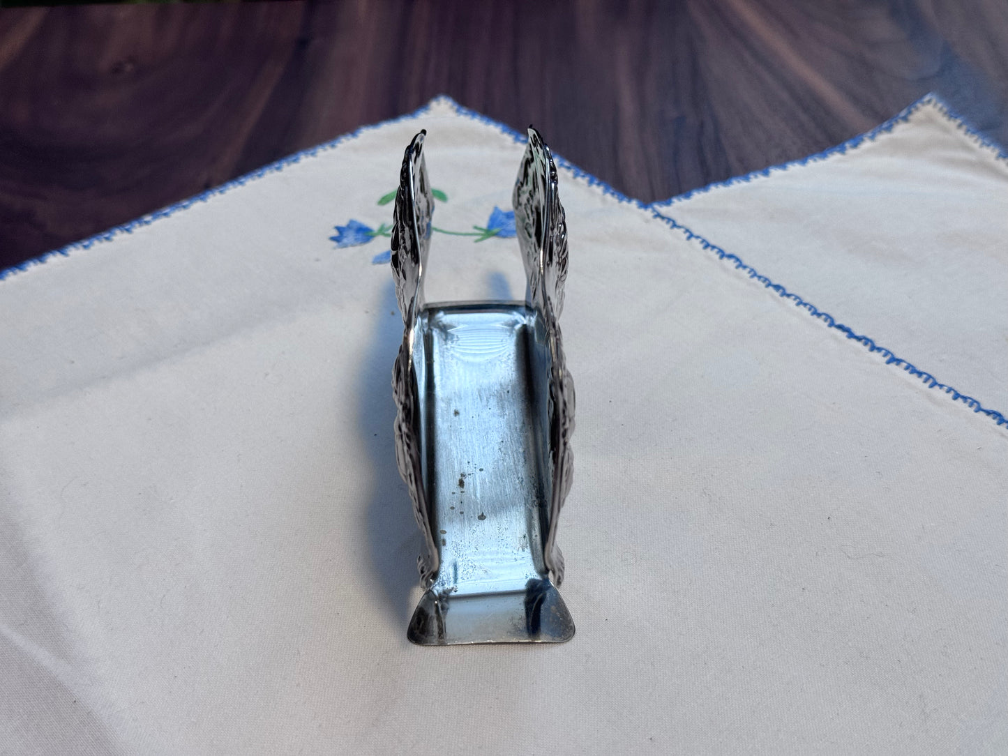 Elegance Silver Plated on Brass Rose Napkin Holder